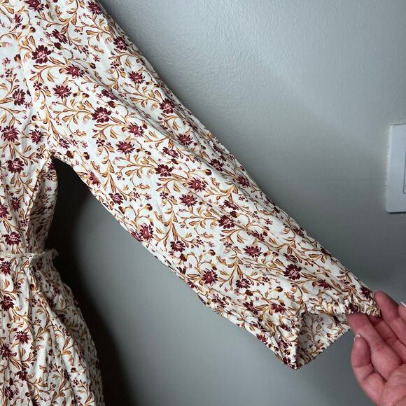 NWT Jane and Delancey Dress Size Small Long Sleeve V-Neck Boho Cottage Prairie - Picture 6 of 11